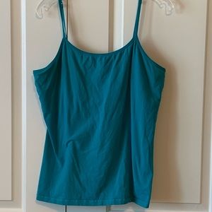 Teal Cami with Shelf Bra